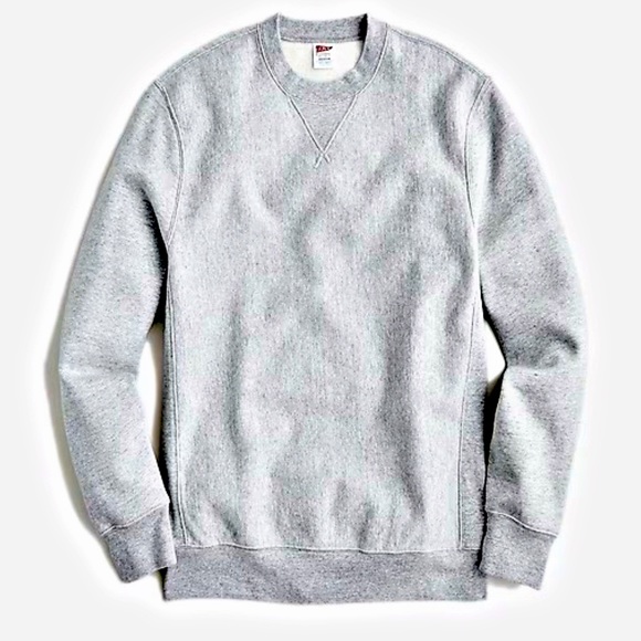 J. Crew Tops - J. Crew Heritage Hthr Gray 14oz Fleece Sweatshirt M EUC
